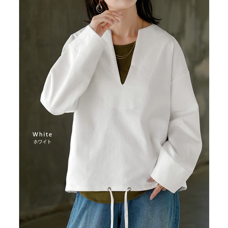 スウェット Vネック レディース | HUG.U | 詳細画像11 