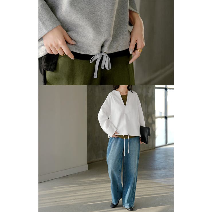 スウェット Vネック レディース | HUG.U | 詳細画像15 