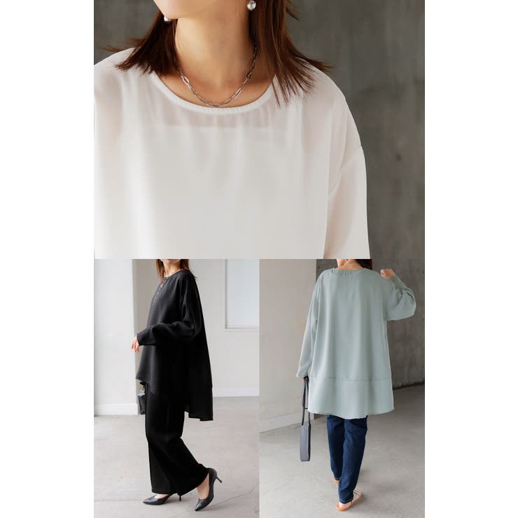 シャツ シアー シフォン | HUG.U | 詳細画像21 