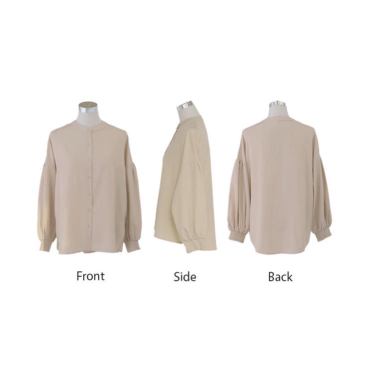 シャツ レディース ノーカラー | HUG.U | 詳細画像23 