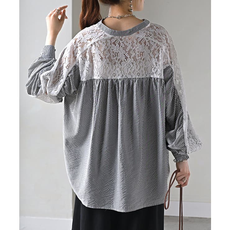 シャツ レディース ノーカラー | HUG.U | 詳細画像23 