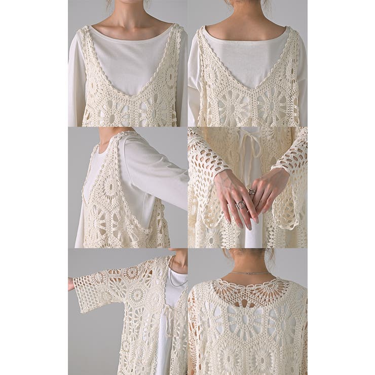 ニット 透かし編み レディース | HUG.U | 詳細画像21 