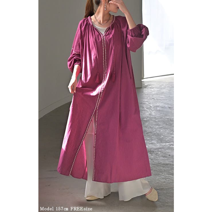 ワンピース シャツ 刺繍 | HUG.U | 詳細画像23 