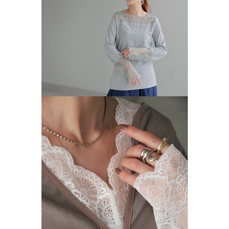 レースインナー トップス レイヤード | HUG.U | 詳細画像19 