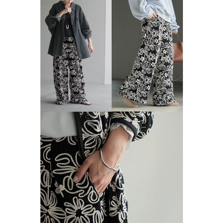 パンツ ワイド 総柄 | HUG.U | 詳細画像21 