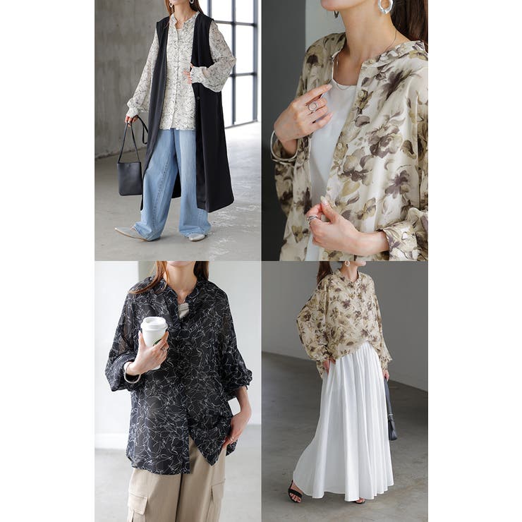 シャツ レディース ノーカラー | HUG.U | 詳細画像22 