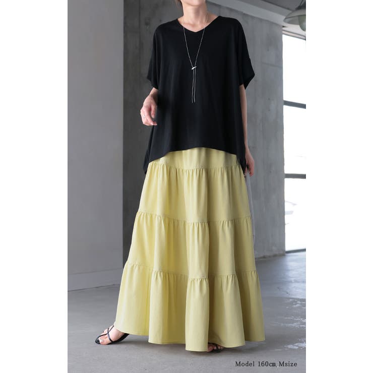 スカート ロング ティアードスカート | HUG.U | 詳細画像22 