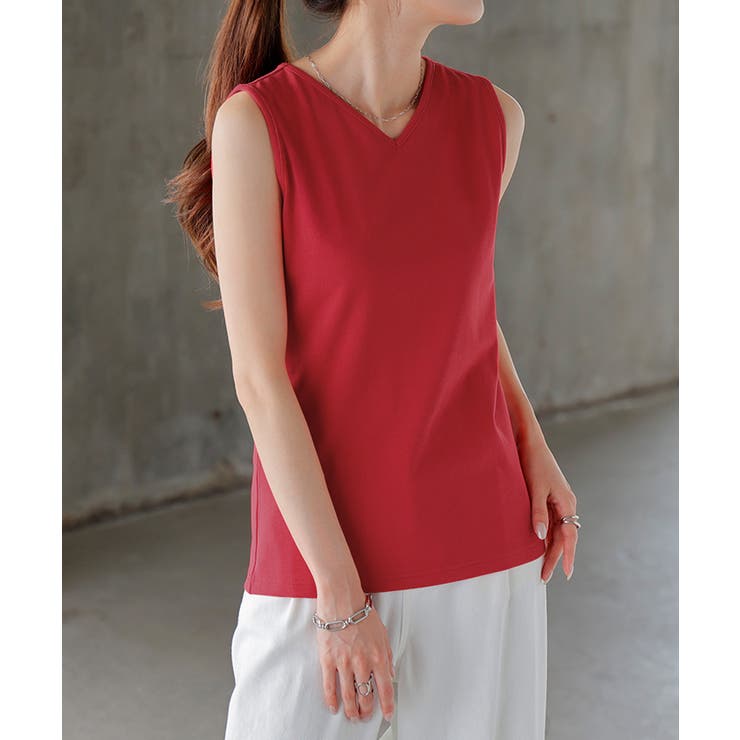 レッド | タンクトップ レイヤード インナー | HUG.U