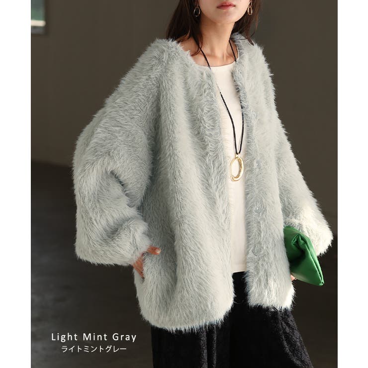 カーディガン フェザー パフスリーブ | HUG.U | 詳細画像11 