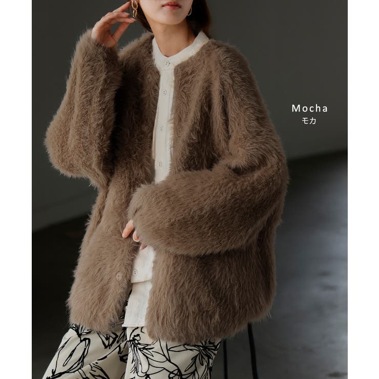 カーディガン フェザー パフスリーブ | HUG.U | 詳細画像12 