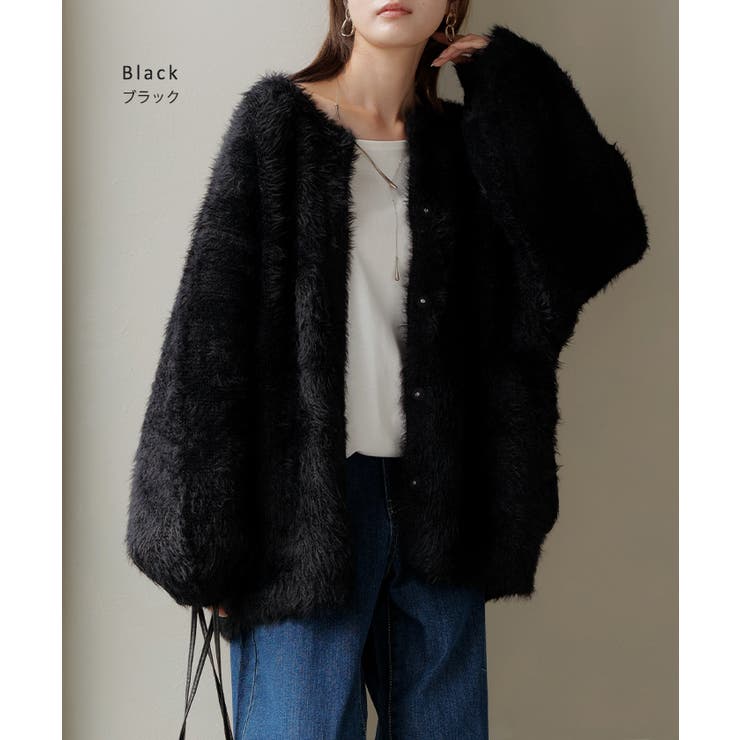 カーディガン フェザー パフスリーブ | HUG.U | 詳細画像13 