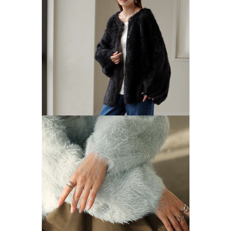 カーディガン フェザー パフスリーブ | HUG.U | 詳細画像21 