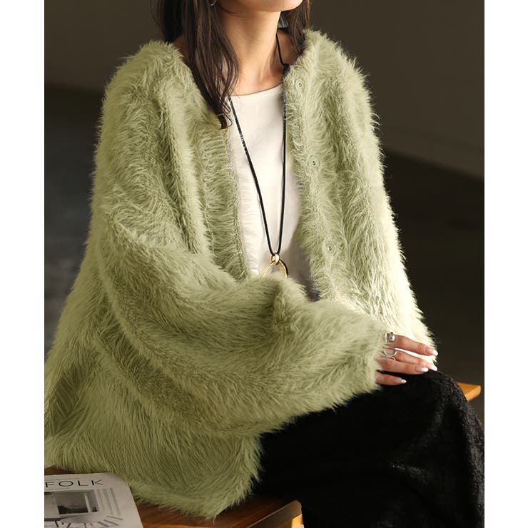 カーディガン フェザー パフスリーブ | HUG.U | 詳細画像23 