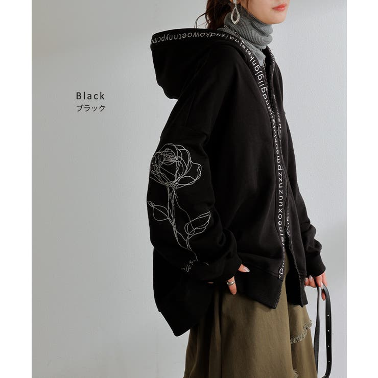 パーカー 刺繍 レディース | HUG.U | 詳細画像11 