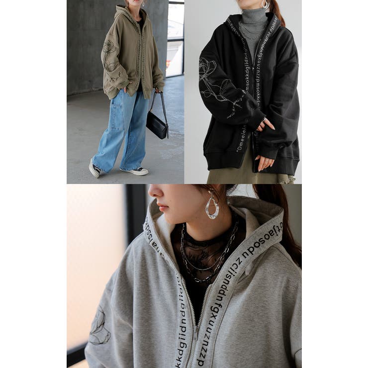 パーカー 刺繍 レディース | HUG.U | 詳細画像19 