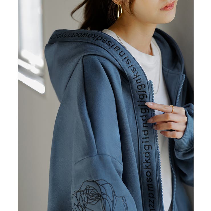 パーカー 刺繍 レディース | HUG.U | 詳細画像8 