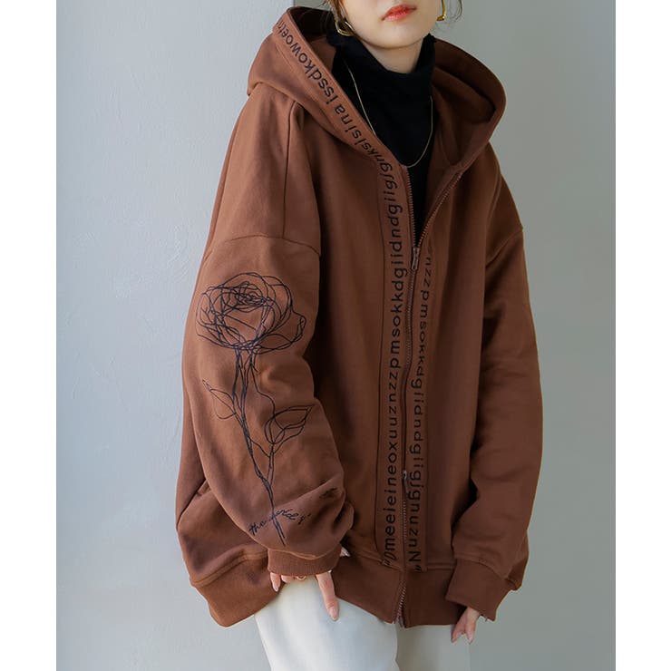 d.i.a. 薄手ロングパーカー 刺繍 パーカー 刺繍 レディース[品番：HHHW0005115]｜HUG.U（ハグユー）の