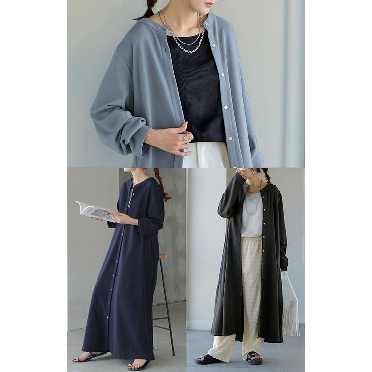 ワンピース プリーツ ノーカラ― | HUG.U | 詳細画像9 