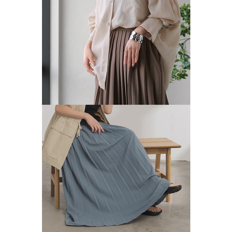 スカート プリーツ ロング | HUG.U | 詳細画像4 