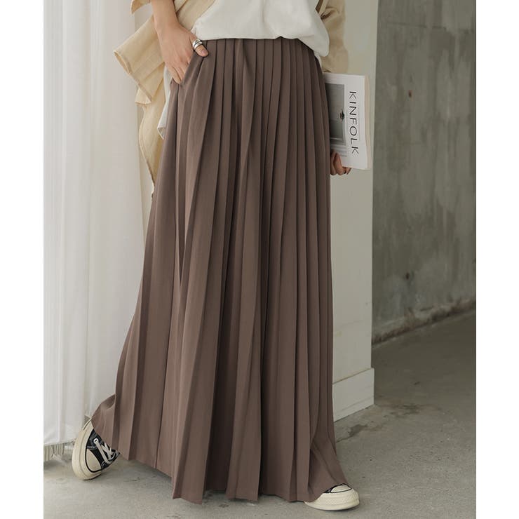 モカブラウン | スカート プリーツ ロング | HUG.U