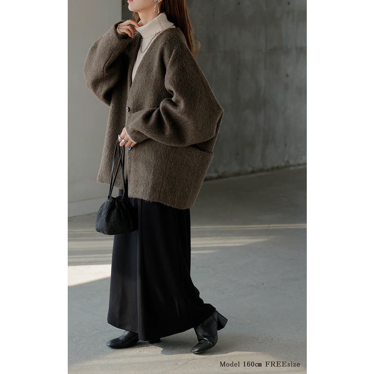 コート シャギー ドルマンスリーブ | HUG.U | 詳細画像14 