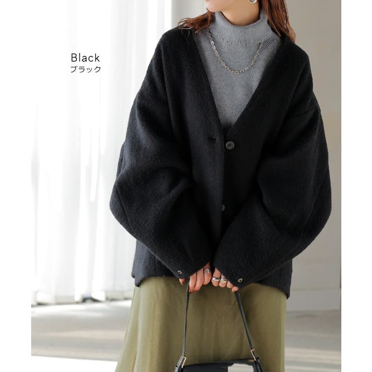 コート シャギー ドルマンスリーブ | HUG.U | 詳細画像15 