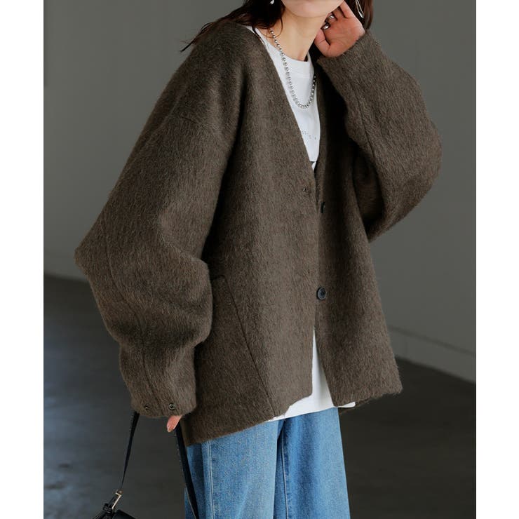 コート シャギー ドルマンスリーブ[品番：HHHW0005134]｜HUG.U