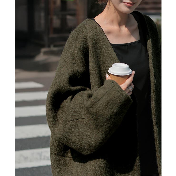 コート シャギー ドルマンスリーブ[品番：HHHW0005134]｜HUG.U