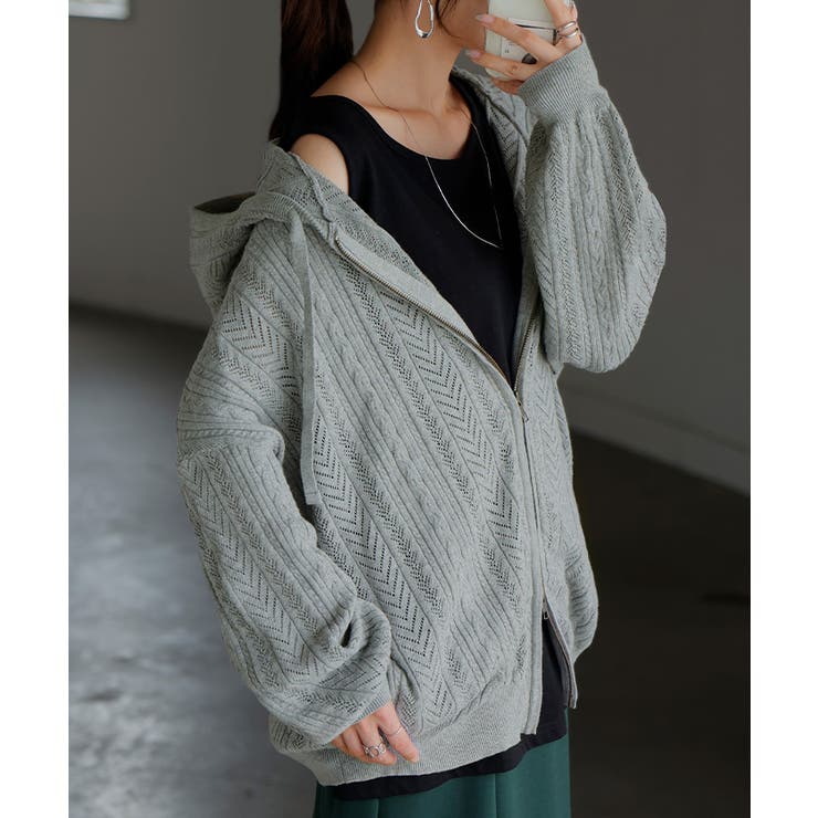 パーカー ニット 綿100 | HUG.U | 詳細画像5 