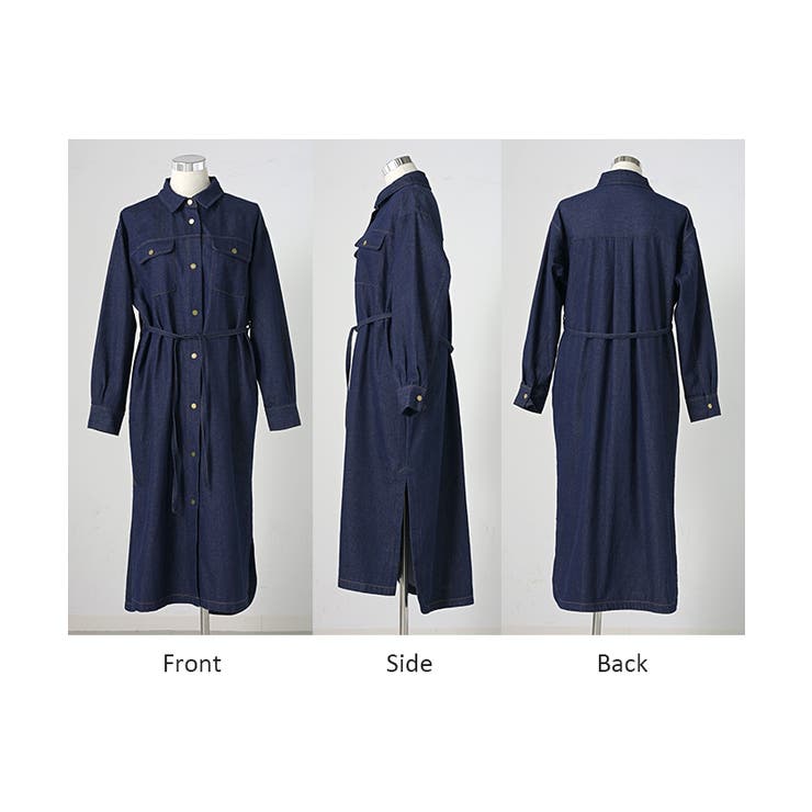 ワンピース シャツ デニム | HUG.U | 詳細画像21 