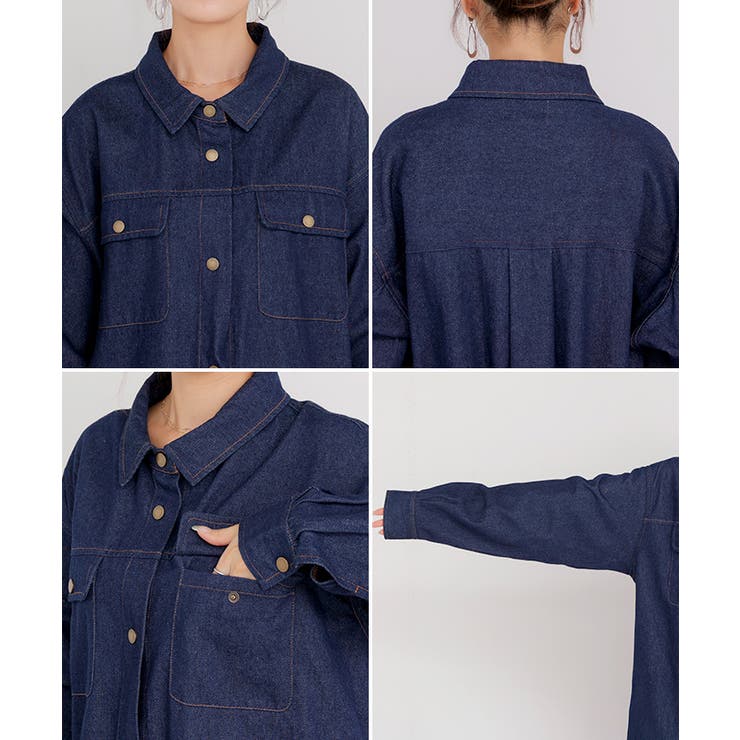 ワンピース シャツ デニム | HUG.U | 詳細画像22 