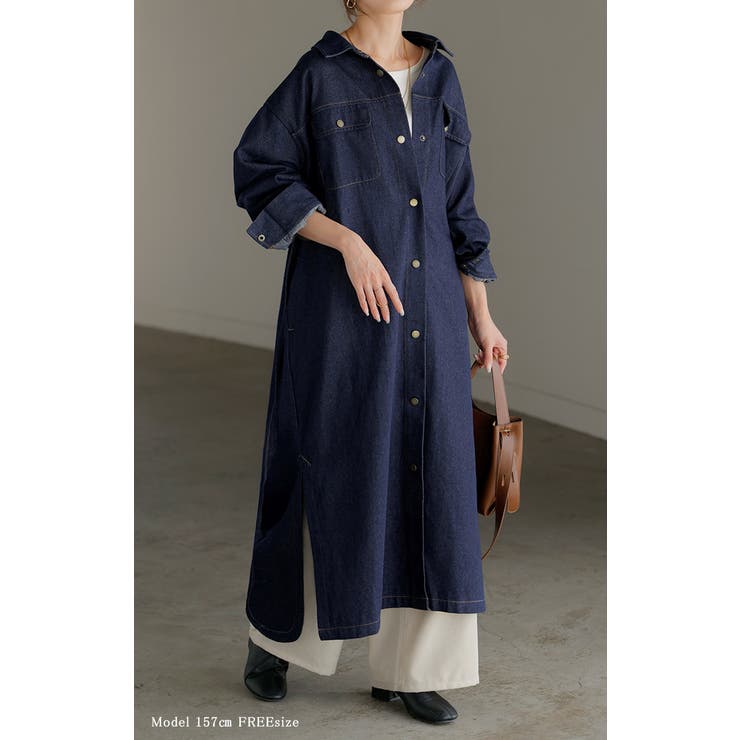 ワンピース シャツ デニム | HUG.U | 詳細画像3 