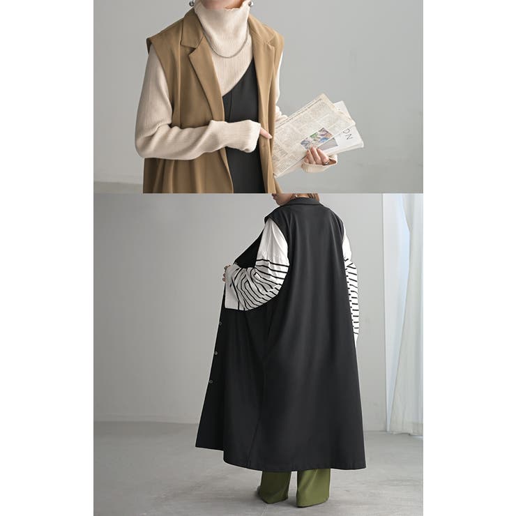 ベスト ジレ ロング | HUG.U | 詳細画像9 