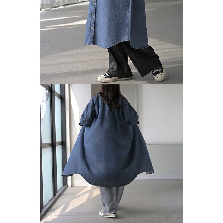 ワンピース シャツ デニム | HUG.U | 詳細画像18 