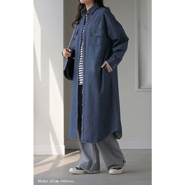 ワンピース シャツ デニム | HUG.U | 詳細画像20 