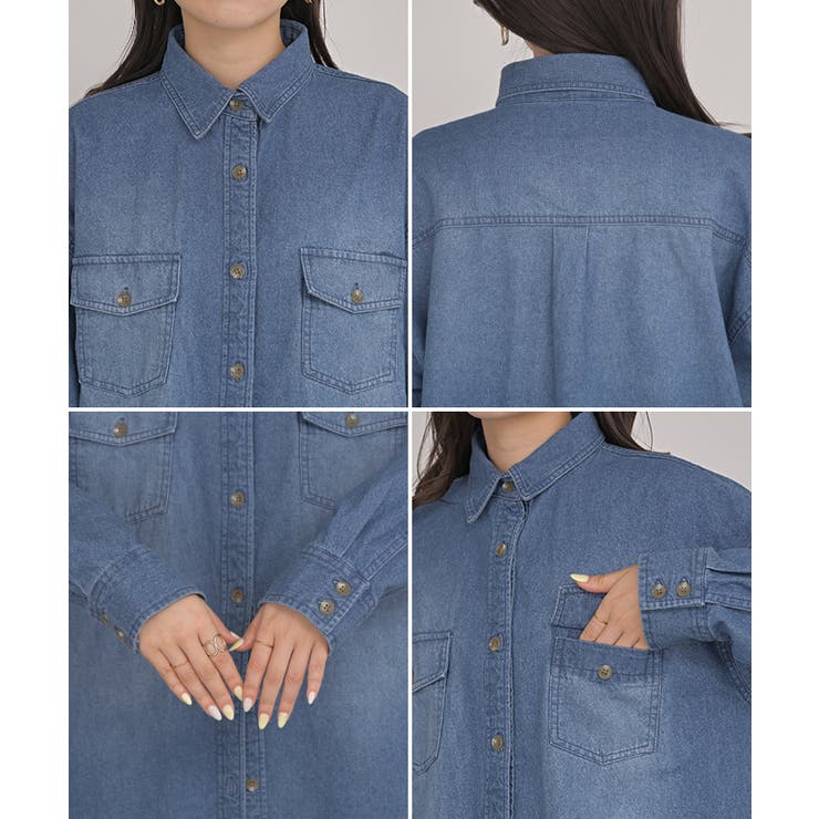 ワンピース シャツ デニム | HUG.U | 詳細画像22 