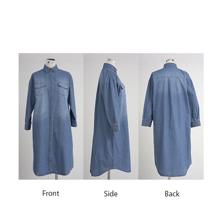 ワンピース シャツ デニム | HUG.U | 詳細画像23 