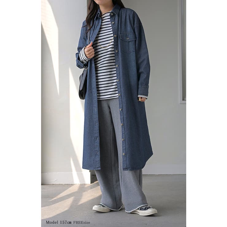 ワンピース シャツ デニム | HUG.U | 詳細画像3 