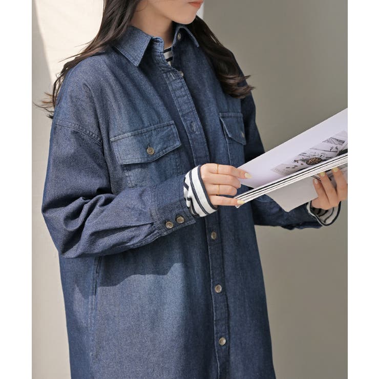 ワンピース シャツ デニム | HUG.U | 詳細画像8 