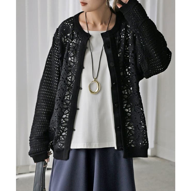 カーディガン ニット クロシェ編み | HUG.U | 詳細画像16 