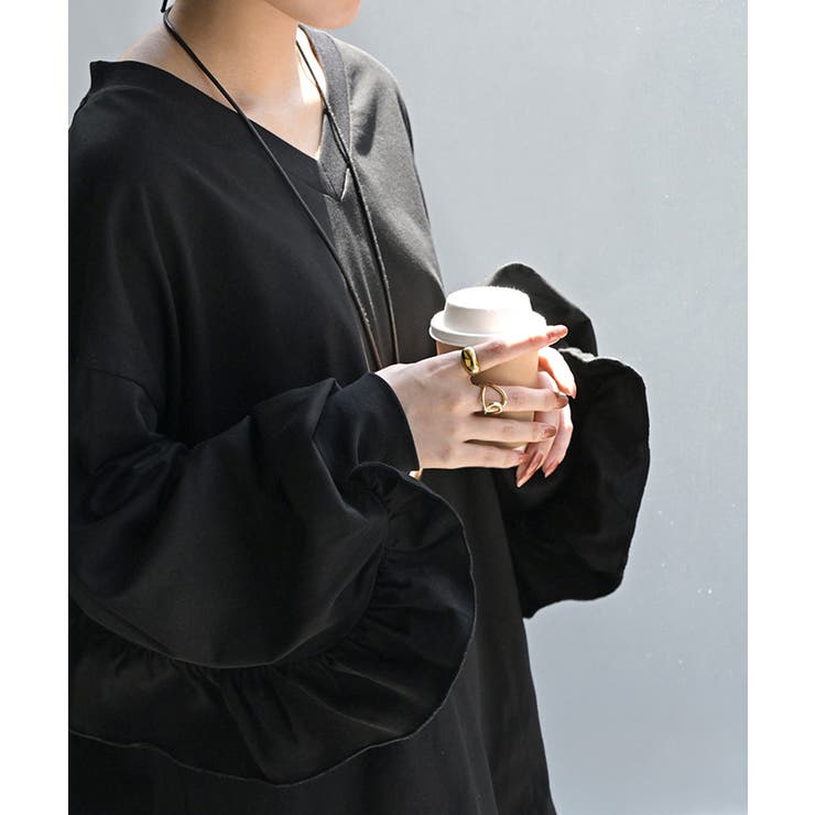 ロンT Vネック フリル | HUG.U | 詳細画像17 