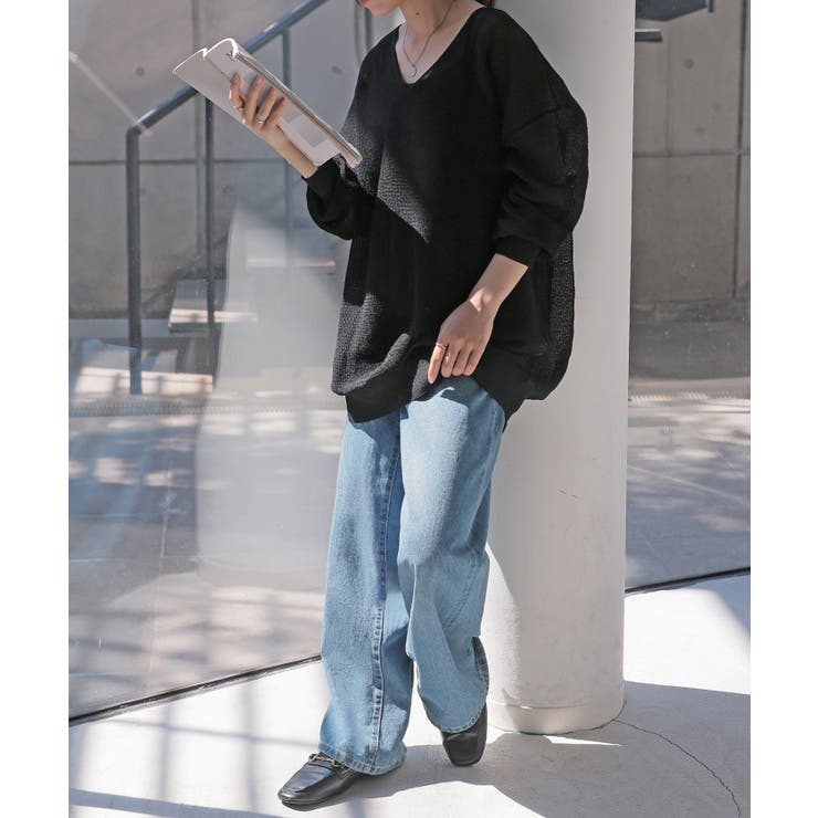 ニット シャリ感 透かし編み | HUG.U | 詳細画像21 