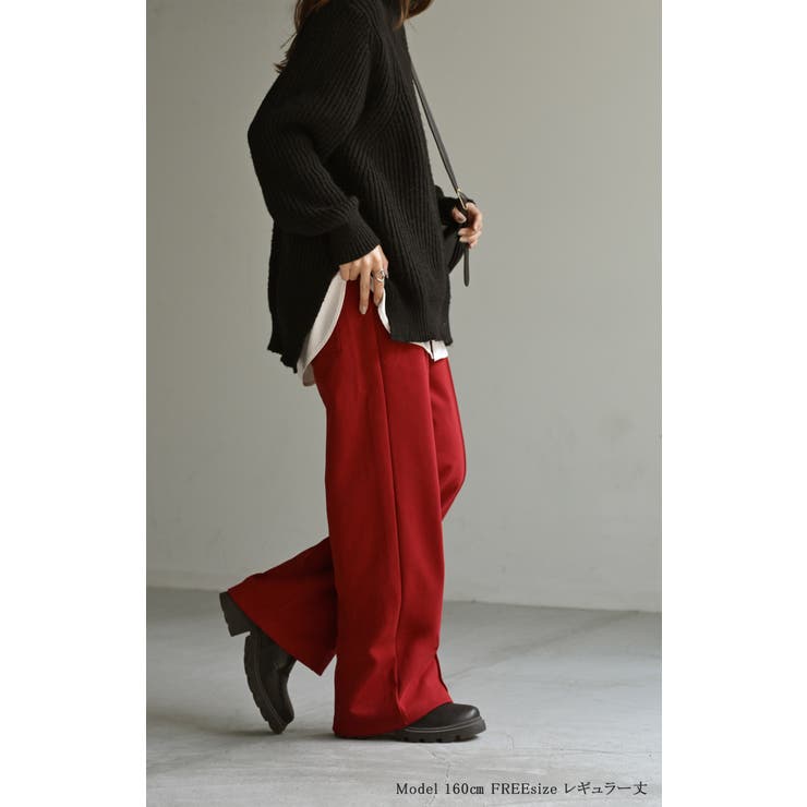 パンツ ワイド タックパンツ | HUG.U | 詳細画像7 