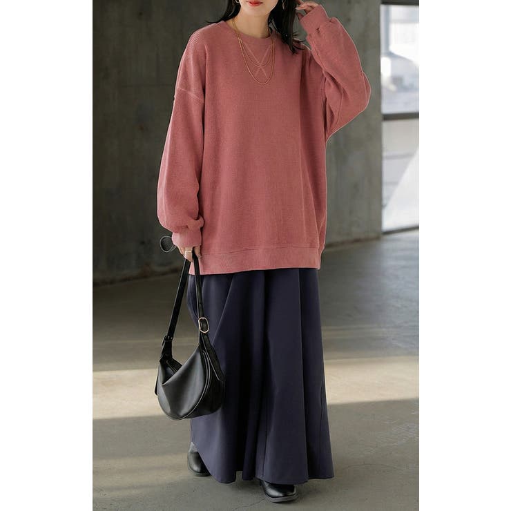 スウェット ワッフル プルオーバー | HUG.U | 詳細画像4 