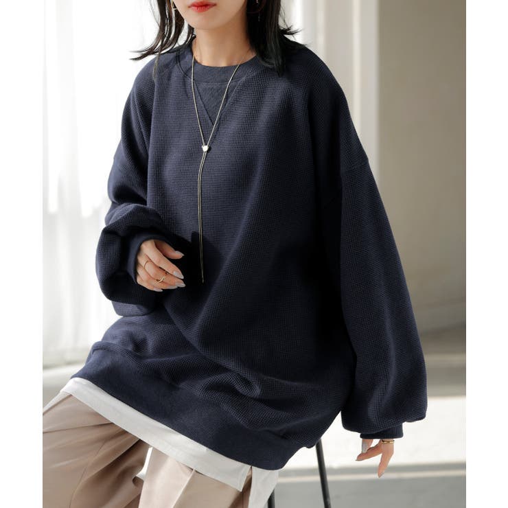 スウェット ワッフル プルオーバー | HUG.U | 詳細画像5 