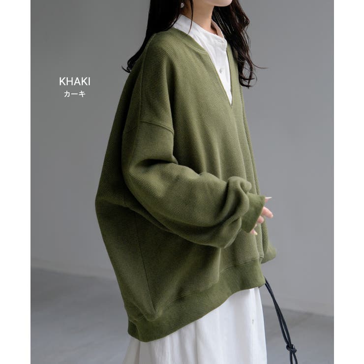 ロンT ワッフル キーネック | HUG.U | 詳細画像14 