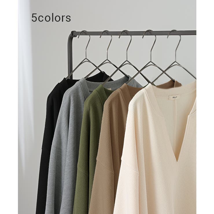 ロンT ワッフル キーネック | HUG.U | 詳細画像9 