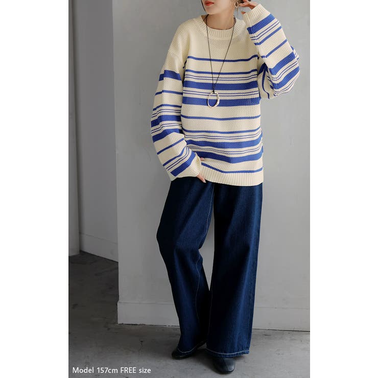 ニット ボーダー スポンジニット | HUG.U | 詳細画像15 