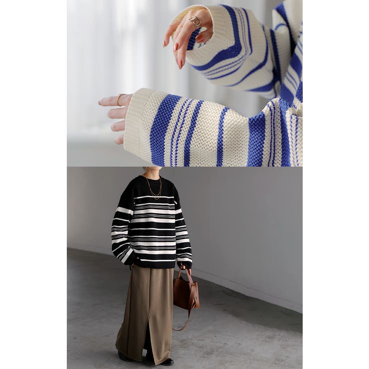 ニット ボーダー スポンジニット | HUG.U | 詳細画像20 