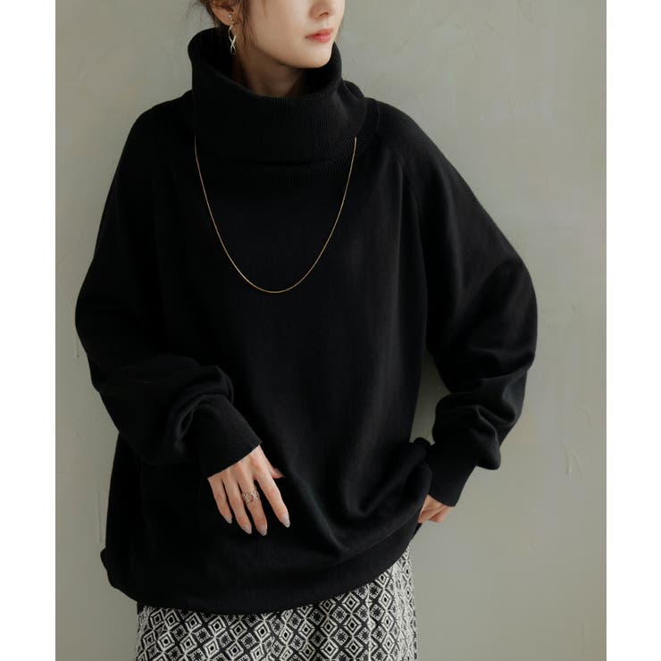 ブラック | ニット ロング 綿100％ | HUG.U